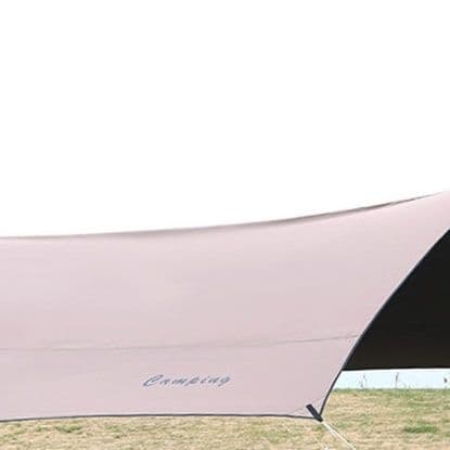 広域遮光ツートーン張り綱式大型タープ