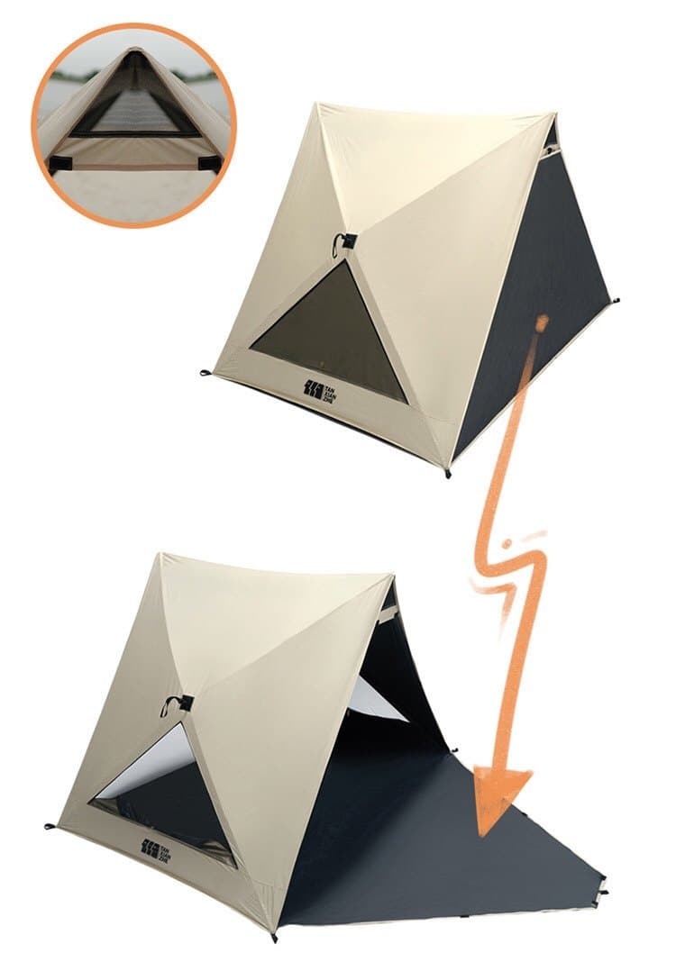 タープ 三角屋根型軽量ビーチタープ遮光仕様